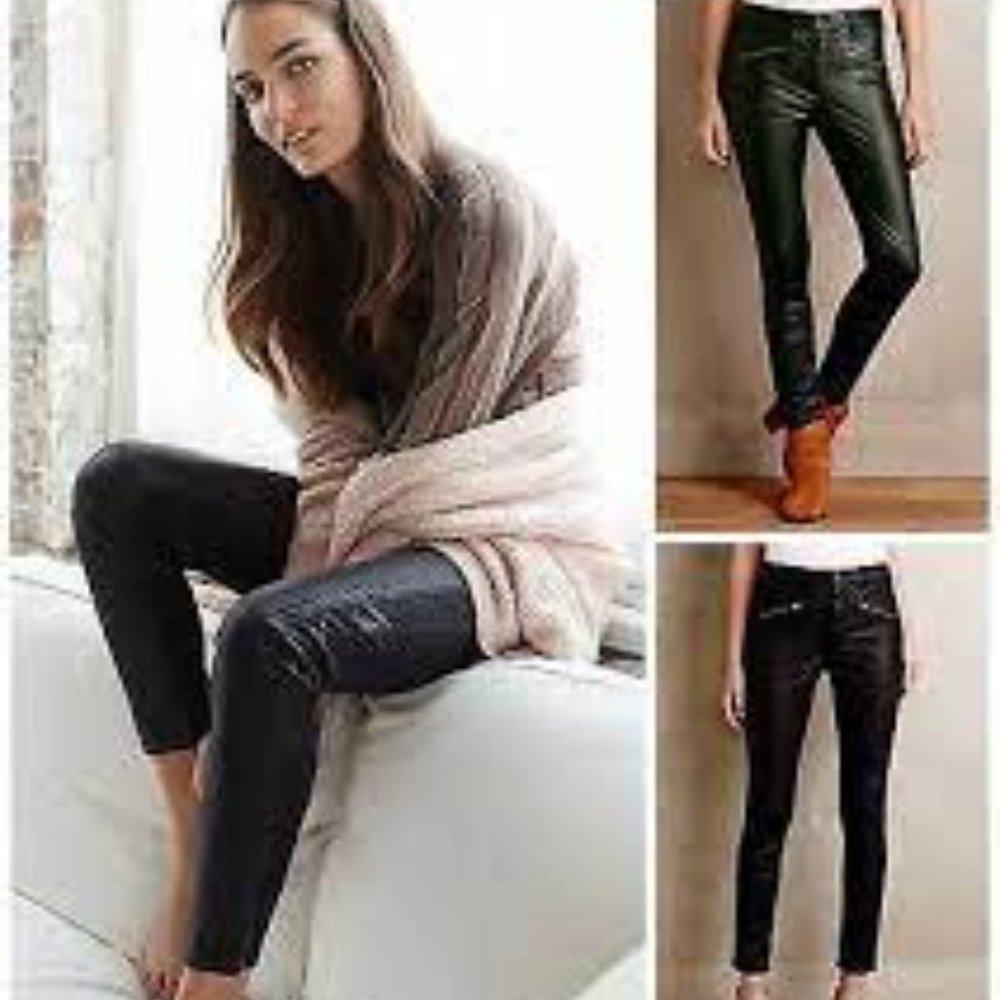 Pilcro (Anthropologie) Faux Leather Moto Skinny Pants